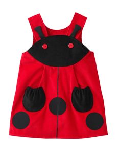 Ladybird Fancy Pinafore Dress in Red Cord | Etsy Girls Pinafore Dress, Ladybug Girl, Ladybug Dress, Girls Pinafore, Up Costumes, Dress Up Costumes, Lady Bird, Applique Dress, Pinafore Dress