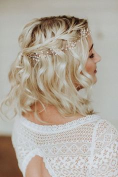 New Bridal Hairstyle, Formal Hairstyles For Short Hair, Loose Wedding Hair, Wavy Wedding Hair, Blonde Wavy Hair, Nice Hair, Best Wedding Hairstyles, Trendy Wedding Hairstyles