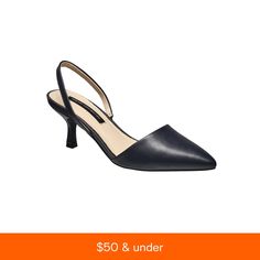 in stock Classic Black Slingback Sandals For Office, Classic Black Slingback Pumps For Summer, Classic Summer Slingback Sandals For Work, Sleek Black Slingback Pumps For Summer, Classic Summer Slingback Pumps For Workwear, Elegant Black Slingback Sandals For Night Out, Elegant Black Fitted Slingback Sandals, Elegant Fitted Black Slingback Sandals, Chic Slingback Sandals For Work