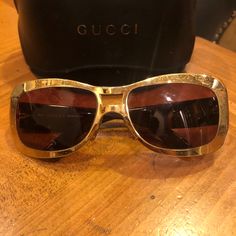 Authentic “Vintage” Gucci Sunglasses Model 2617/S There Is Some Imperfection/Scratches To Frame/Lense -No Returns - Vintage Gucci Sunglasses With Tinted Lenses, Vintage Gucci Tinted Sunglasses, Gucci Party Sunglasses With Glass Lenses, Vintage Gucci Sunglasses With Gradient Lenses, Gucci Gold Sunglasses With Glass Lenses, Gold Gucci Sunglasses With Glass Material, Formal Gucci Sunglasses With Glass Lenses, Designer Gold Sunglasses For Formal Occasions, Vintage Gold Sunglasses With Glass