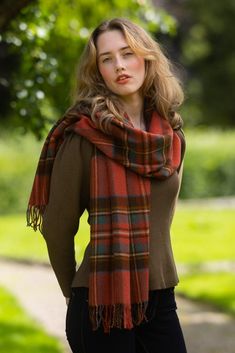 Crafted with meticulous care by our master weavers here in Scotland, this luxurious scarf is designed to be wrapped as a stole, draped as a cape, or worn as a voluminous scarf. Its delicate softness is luxurious to the senses, suitable for everyone regardless of age. It will arrive beautifully presented and ready for gifting. 100% Supersoft brushed merino lambswool, 182cm x 72cm. - This is a made to order item (up to 3 weeks due to high demand) Great Scot, The Senses, Oversized Scarf, Hat Sizes, 3 Weeks, Body Shapes, Double Breasted, Scotland, For Everyone