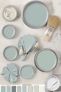 Wall paint colors,Interior designers,Home decor ideas,Paint color schemes Blue Color Palette Bathroom, Blue Restroom Ideas, Blue Bathroom Color Schemes, Guest Bathroom Colors Scheme, Color Drenched Bathroom, Powder Blue Bathroom, Pmu Room, Guest Bathroom Colors, Lowes Paint Colors