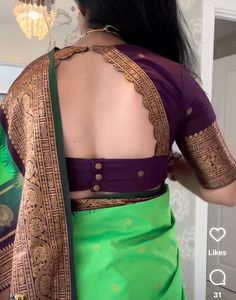 Pattu Blouse Patterns, Simple Saree Blouse Designs, Brocade Blouse Designs, Pattern Blouses, Blouse Designs Pattern, Model Blouse Designs, Latest Bridal Blouse Designs, Cotton Blouse Design, Best Blouse Designs