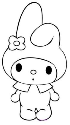 Hello Kitty Imagenes, Hello Kitty Colouring Pages, Cute Easy Doodles, Kitty Coloring, Images Kawaii, Melody Hello Kitty, Hello Kitty Coloring, Kitty Drawing, Hello Kit