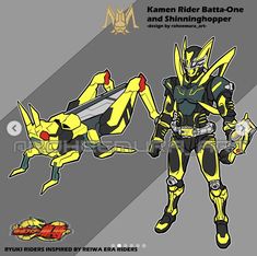 an image of some type of character from the animated movie, kareme rider bat - one and shinningshopper