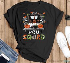 Get ready to celebrate Halloween in style with the PCU Squad Halloween PCU Nurse Gnomes Matching Shirt! This trendy and eye-catching shirt is the perfect way to show off your love for the spooky season while adding a touch of whimsy to your wardrobe. Crafted with the utmost care and attention to detail, this shirt …  PCU Squad H... Nurse Gnomes, Pcu Nurse, Hoodie Size Chart, Halloween Season, Matching Shirts, Spirit Halloween, Playful Design, Spooky Season, Get Ready