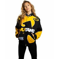 Adding to the eternity of classic Wu apparel. The Souvenir Jacket is set apart for optimal style. Constructed in our tight weaved brushed cotton twill with snap buttons up the front and ribbed knitting along the waistband and cuffs. Embroidered appliqué logos and custom stitching of strategic cutouts. A sure collector's item. ALL SALES ARE FINAL NO RETURNS! ONLY SIZE EXCHANGES! Variations:Gold & BlackPink & Black Red & Black Details: - 100% Cotton Twill - Full-snap front closure- Two front slip Blackpink Black, Souvenir Jacket, Set Apart, Sweatpants Shorts, Dream Jewelry, Brushed Cotton, Yellow Black, Cotton Twill, Black Red