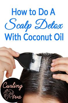 A scalp detox will help remove all the gunk, unclog your hair follicles and restore the balance in your natural oils and pH levels. You can do it right at home with something that you may already have in your kitchen: coconut oil. Scalp Detox Diy, Remove Scalp Buildup Diy, Coconut Oil Hair Mask For Dry Scalp, Coconut Oil For Dry Scalp, How To Deep Clean Your Scalp, Hair Mask Recipe, Hair Care Remedies, Diy Coconut Oil