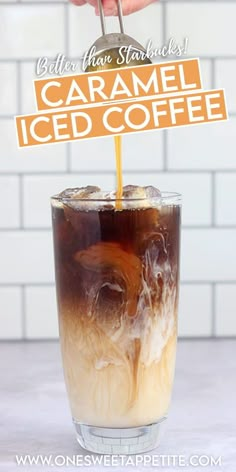 Ice Coffee With Caramel Syrup, Mr Iced Coffee Recipes, Iced Coffee Maker Recipe, The Best Iced Coffee At Home, Iced Coffee With Caramel Syrup, At Home Caramel Iced Coffee, Diy Caramel Iced Coffee, Cold Brew Caramel Iced Coffee, How To Make Caramel Iced Coffee At Home