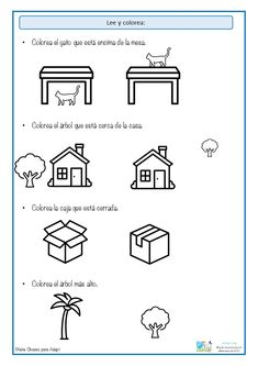 the spanish worksheet for children to learn how to draw an object with pictures