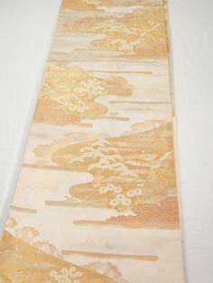 ～Item description～ ☆Size       About 166.5 × 11.89 inch  （Nakamuzi 39.8 inch） ☆CONDITION / Very good  ※There are strong creases. ☆Color / Please check the photos ☆NOTE / Please check the photos ～What do you mean？ About Obi for Kimono～ ※Rokutuu pattern / There is a plain part on the front side. That part is called " Nakamuzi " ※The reason why there is "Nakamuzi" / This is because it is hidden and invisible when wearing the obi. Therefore, the cost can be cut during production. ※Zentuu pattern / T Traditional Gold Ceremonial Kimono, Japanese Obi Belt, Japanese Royal Kimono, Obi Japanese, Hikizuri Kimono, Crane Pattern Japanese Kimono, What Do You Mean, La Face, Japan Post