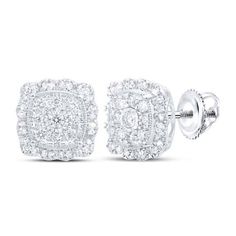 Add some sparkle to your everyday look with these stunning stud earrings. Featuring a round cluster design, each earring is set with natural diamonds totaling 0.65 carats. Choose from 10K yellow, white or rose gold for a timeless finish that will complement any outfit. Perfect for special occasions or just adding some glamour to your everyday style. Product SpecificsAll specifications are approximate and may vary for the same model. Metal Yellow Gold, White Gold, Rose Gold Finish High Polished M White Diamond Round Cluster Earrings, White Diamond Cluster Round Earrings, White Diamond Cluster Earrings, White Cluster Diamond Earrings With Diamond Accents, White Diamond Cluster Earrings With Diamond Accents, White Cluster Diamond Cut Earrings, White Cluster Diamond Earrings With Accents, White Diamond Cluster Earrings With Accents, White Diamond Cluster Earrings With Pavé Setting