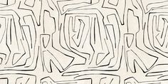 an abstract black and white drawing of letters