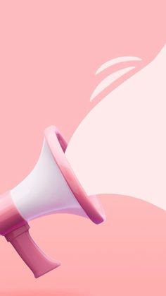 a pink and white megaphone on a pink background