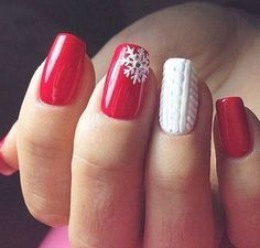 White Nail, Christmas Nail, Nails Inspo