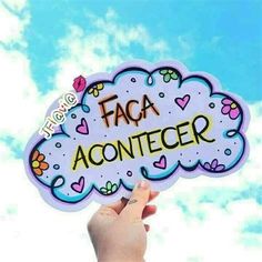 someone holding up a sticker that says faca accontteecer