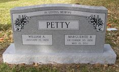 the headstone of william and mary petty