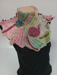 019 Crochet Scarf Roses, Freeform Crochet Scarf, Women Crochet Scarf, - Etsy Crochet Stole, Scarf Shrug, Flower Shawl, Scarf Flower, Freeform Crochet, Scarf Women, Crochet Scarves, Shawls And Wraps, Scarf Shawl