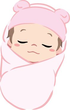 a baby wrapped in a pink blanket with its head resting on it's back