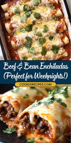 beef and bean enchiladas perfect for weeknights