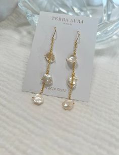 Keshi Pearl Earrings Coastal Bridal Earrings Petal Pearl Earrings Bride 14k Gold Filled Organic Pearl Jewelry Wedding Earrings Elegant - Etsy Dangle Baroque Pearl Bridal Earrings, Elegant Gold Shell Pearl Earrings, Pearl Earrings Bride, 14k Gold-filled Pearl Earrings For Wedding, Elegant Shell-shaped Pearl Earrings For Wedding, Bride Earrings Pearl, 14k Gold-filled Pearl Pendant Earrings For Wedding, Keshi Pearl Earrings, Earrings Bride