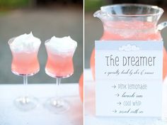 A simple cocktail made with pink lemonade, Bacardi rum, and a dollop of cool whip. Drinks Alcohol Recipes Party, Simple Cocktail, Party Drinks Alcohol, Bacardi Rum, Thirsty Thursday, Coconut Rum, Drinks Alcohol Recipes, Bacardi, Wedding Cocktails