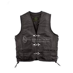 This premium Vest is made with top-grain natural Cowhide Leather. This unique leather vest is perfect for bikers. The comfortable polyester liner makes it easy to wear during long motorcycle rides. All these pockets provide enough space to keep important accessories. Buy this cowhide milled leather vest and enjoy your ride by wearing it. Fall in love with this beautiful leather cut for any of your biker events or other outdoor activities. We are confident that our selection of leather vests will Fall Leather Moto Vest, Outdoor Leather Vest With Pockets, Fall Biker Vest For Outdoor, Fall Outdoor Biker Vest, Moto Vest For Biker Events In Fall, Moto Style Vest For Biker Events In Fall, Fall Biker Vest For Motorcycling, Biker Vest For Motorcycling In Fall, Leather Vest For Motorcycling In Fall