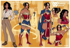 wonder woman character sheet from the animated movie