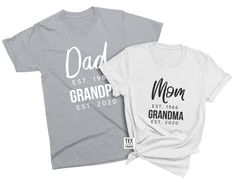 "➽ Price for 1 T-shirt ➽ Add each Shirt separately to your shopping cart. Being pregnant during Christmas can be fun and unique! Need some ideas? Soon-to-be Grandma & Grandpa will be so exited to wear these Soft and Cozy T-shirts during this Holiday Season and they will definitely enjoy the Best Christmas Gift Ever! Trow your pregnancy announcement to your parents with this Matching Pajama Set. It makes the perfect outfit for your Christmas Family Photos as well. Mix and Match the shirt's co White Graphic Tee For Family Events, White Graphic Tee For Family, Family Matching Text Print T-shirt For Gift, Family Matching Text Print T-shirt Gift, Family Matching Text Print T-shirt As Gift, Matching Custom Print T-shirt For Family Events, Matching Letter Print T-shirt Gift, Matching Letter Print T-shirt As Gift, Matching Family Graphic Print T-shirt