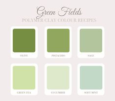 the green fields color palette is shown in four different shades, including pales and greens