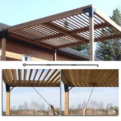 an image of a wooden pergolated roof