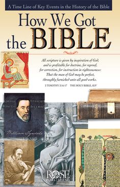 the book cover for how we got the bible, with images of people and books