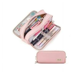 Large Storage: With 8.7 x 2.5 x 3.5 inches dimension, this pencil case can hold pretty much everything a student needs. Large storage capacity allowing up to 30-75 slim pencils and other small items. Rectangular design that can hold 8-inches extra-long pencils. Customer Service: If you have any questions about this pencil case or encounter any problems, just feel free to contact us to get a satisfactory solution within 24 hours. Color: Blue. Stationary Bag, Pen Stationary, School Pouch, Pencil Cases For Girls, Large Pencil Case, Pencil Case Pouch, Bag For School, Sewing Storage, Stationary Gifts