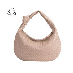 The Brigitte is a fine example of our attention to detail and quality. Its intricate basket woven handmade design and soft buttery feel add a touch of luxury to this understated hobo bag. The slouchy shape allows it to fit perfectly under your arm. Features interior zip and slot pockets. Recycled Vegan Leather 15"W x 9"H x 2.7"D Handle Drop: 4" Zipper Closure Gold-Tone Hardware Interior Zip & Slot Pockets Signature Polka Dot Lining Fits up to an iPhone Mini Product No. UA3512NUD Luxury Premium V Iphone Mini, Melie Bianco, Basket Woven, Vegan Handbags, Vegan Leather Bag, Vegan Bags, Easter Outfit, Leather Weaving, Large Shoulder Bags