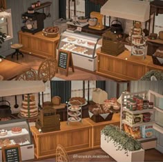 an image of a kitchen with food on the counter and in the middle of it