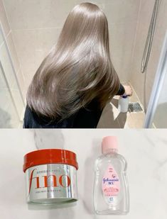 Baby Oil Hair, Glossy Hair, Perfect Skin Care Routine, Japanese Hairstyle, روتين العناية بالبشرة, Bag Essentials, Aesthetic Stuff