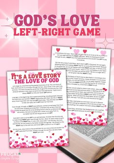 God's Love Left Right Game - The Greatest Love of All Church Activity – Frugal Coupon Living Left Right Valentine Game Free Printable, Valentines Day Banquet Church, Christian Valentines Activities, Christian Christmas Games, The Greatest Love Of All, Left Right Game, Greatest Love Of All, Christian Leave, Greatest Love Story