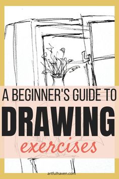 a sketch of a room corner Drawing Exercises For Beginners, Beginner Drawing Lessons, Improve Drawings, Beautiful Pencil Drawings, Beginner Sketches, Exercises For Beginners, Beginner Art