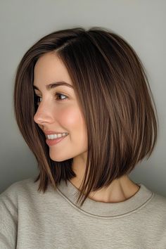 27 Chic Hairstyles for Thin Straight Hair You Need to Try in 2024 – CreativeBooster Dark Chocolate Balayage, Haircut For Straight Hair, Chocolate Balayage