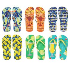 Large variety of beautiful pairs of Juncture Women's Flip flops. Perfect for the summer time. Tropical Prints Fashion, Printed Flip Flops, Women's Flip Flops, Rubber Flip Flops, Faux Fur Slippers, Dollar Tree Store, Beach Flip Flops, Beach Baby, Tropical Island