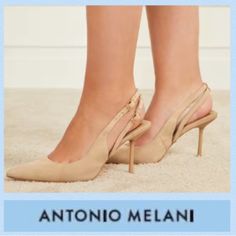 These Suede Sonyah Ankle Strap Heels By Antonio Melani Are Absolutely Stunning. Features A Beautiful Suede Upper In A Neutral & Ultra Versatile Shade Called ‘Rose Cream’ With Silver-Toned Studding. Comfortable Cushioned Footbed, Rubber Sole, Ankle Strap, 3" Heel. Never Worn, Only Stored. Size 8 Us Women’s. 3” Heel. Retail At $110. Sale Includes Original Box. Rose Cream, Cream Roses, Antonio Melani, Ankle Strap Heels, Suede Pumps, Strap Heels, Shoes Women Heels, Ankle Strap, Rubber Sole