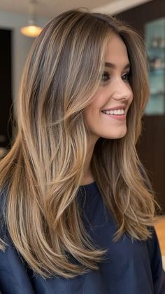 Discover trendy thin hair haircuts ideas for women in 2024! Explore short, fine, very stylish hairstyles, including bangs, layers, medium, straight, wavy, and long styles. Perfect for women looking for chic and easy-to-manage haircuts. Haircuts For Long Hair With Layers, Brown Hair Inspo, Hairstyles For Layered Hair, Haircuts Straight Hair, Long Layered Hair, Haircuts For Long Hair, Hair Color Trends, Long Hair Cuts, Balayage Hair