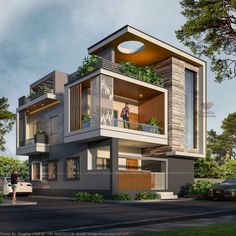 wattsup +91-9639751718 modren home , modren elevation , exterior , corner  view #exterior # rasaigo # design # modren elevation Corner Exterior Design, Modern Bungalow Elevation Design, Corner Residence Elevation, Corner Bungalow Elevation, Corner Villa Exterior Design, Modern Bunglow Elevations, Corner Home Elevation Design, Residence Design Architecture