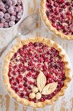 a cranberry pie on a white plate