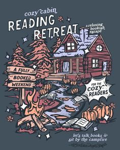 an image of a book cover with the words cozy cabin reading retreat on it's front