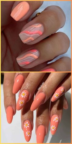 Summer coral nails in 2024 emphasize bright colors and dynamic designs. Opt for gel or acrylic, incorporating pink and orange with hints of blue and turquoise. Short styles or French tip art designs offer something for every holiday mood and nail shape. Orange And Coral Nails, French Tip Art Designs, Coral French Tip Nails, French Tip Art, Summer Coral Nails, Bright Coral Nails, Coral Nails With Design, Grad Nails, Red Artwork