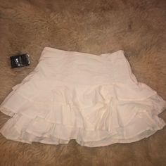 Never Worn Great Condition!! Salmon Skirt, Mc Bling, Button Down Denim Skirt, White Floral Skirt, Tan Skirt, Green Mini Skirt, High Waisted Pleated Skirt, Blue Denim Skirt, Suede Mini Skirt