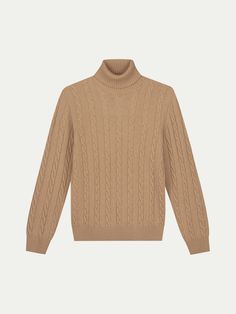 These Aurélien Dolcevita Cable Knit Sweater Beige for Men XXXL symbolize Mediterranean style and ultimate comfort. A combination of traditional details and a contemporary twist. This model is made in  Cashmere. The  Sweater are made entirely by hand in Italy. For exclusive, luxurious and handmade Italian Sweater you've come to the right place at Aurélien! Turtleneck For Men, Rollneck Sweater, Cable Knit Turtleneck, Roll Neck Sweater, Knit Turtleneck, Desert Boots, Mediterranean Style, Beige Sweater, Cable Knit Sweater