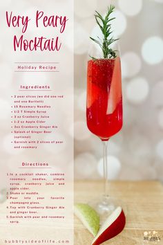 the very peary cocktail recipe is ready to be eaten and served for everyone to enjoy