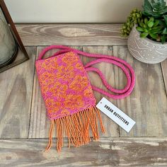 Urban Outfitters Beaded Phone Sling Bag Brand New With Tags! Adorable, Beaded Boho Floral Crossbody Sling Bag For Phone. Love The Colors And The Fringe Detail! Open Top Lined “Hibiscus” Msrp: $39 Phone Sling Bag, Maroon Bag, Urban Outfitters Bags, Urban Outfitters Bag, Utility Bag, Straw Tote Bag, The Fringe, Straw Tote, Mini Tote Bag